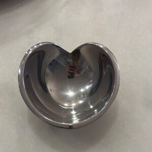 Nambe Heart-Shaped Silver Bowl